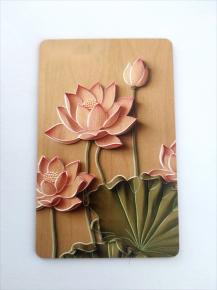 3D Relief RFID Ecofriendly Wooden Card