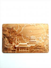 3D Relief RFID Ecofriendly Wooden Card