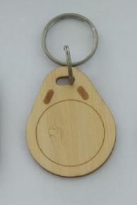 Customized  RFID wooden keychain keyfob hotel tag