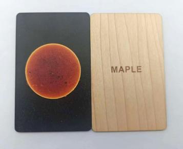 3D Relief RFID Ecofriendly Wooden Card Sun Maple