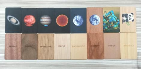 3D Relief RFID Ecofriendly Wooden Card set
