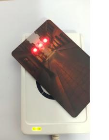 Newest LED Light up NFC Business Card Plastic RFID Card with LED Flash Light